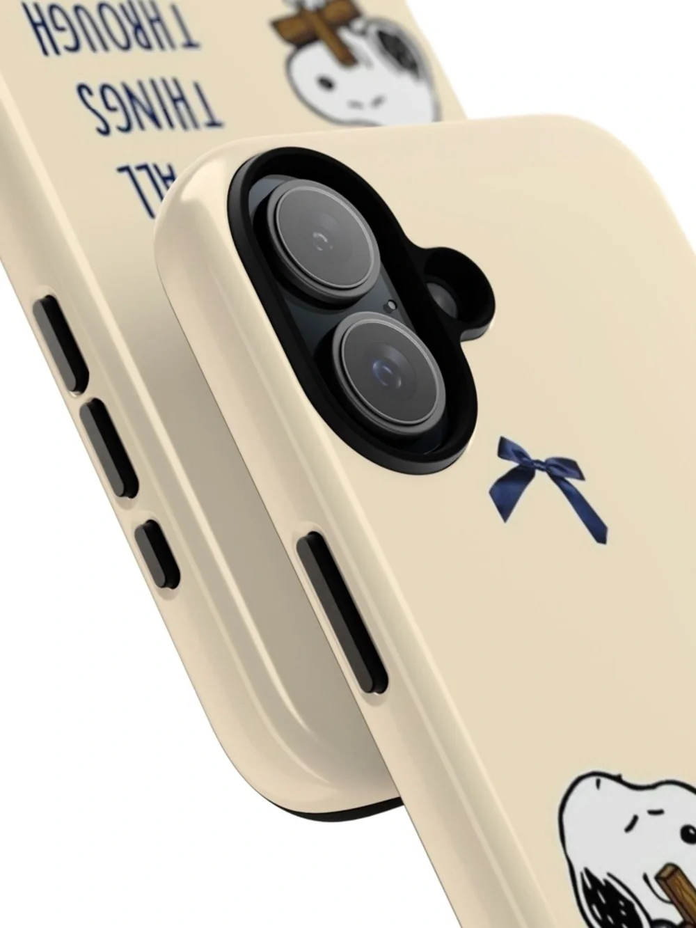 Snoopy ‘I Can Do All Things Through Christ’ Cream Tough Phone Case
